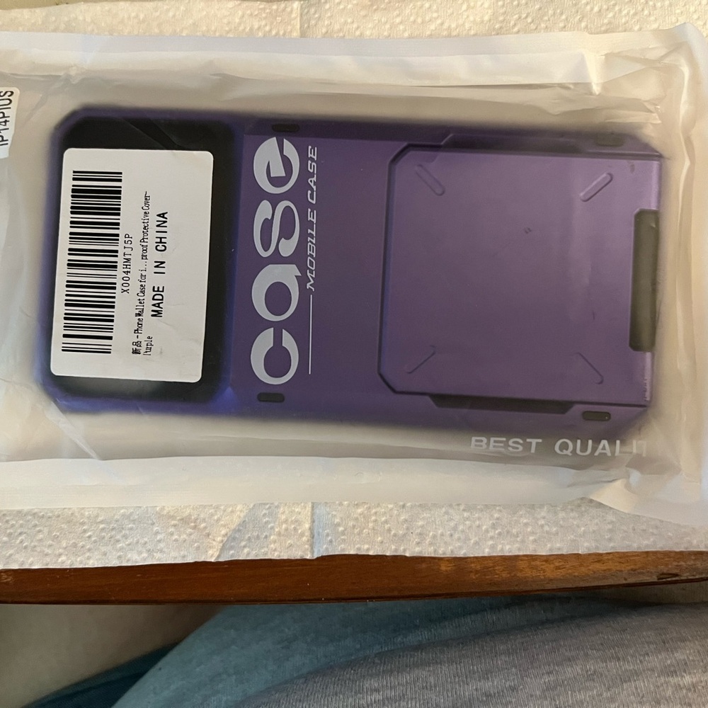 iPhone 14 Plus Wallet Case Protective Cover Purple